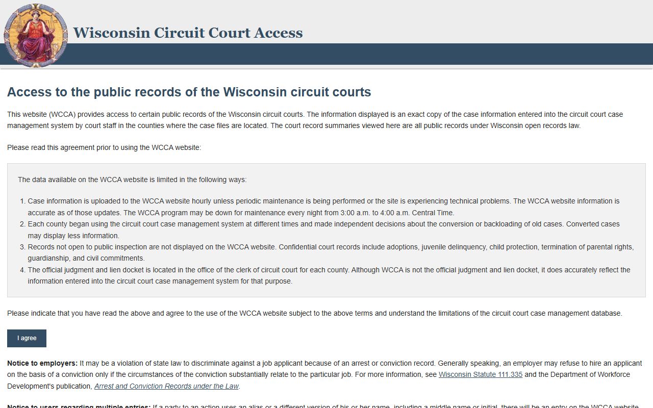 La Crosse County court records after jail arrest WCCA portal